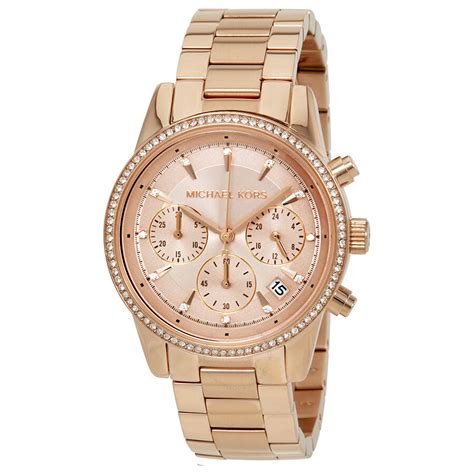 michael kors ritz rose gold tone watch mk6357|rose gold tone watch.